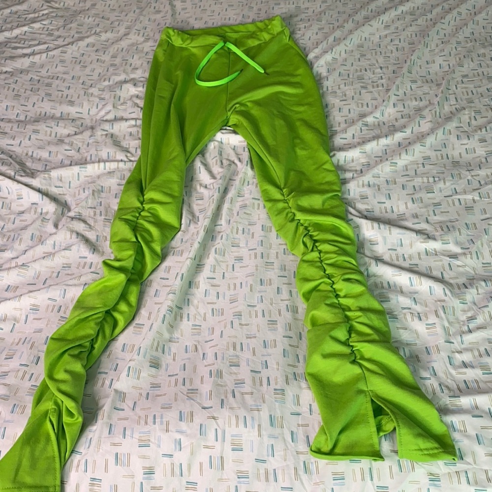 Green apple colored pants